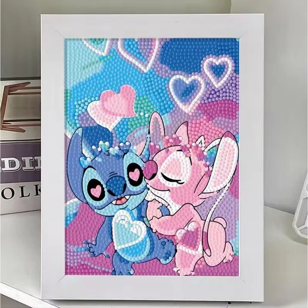 Brand New DIY Disney Stitch Diamond Beads Art With Frame